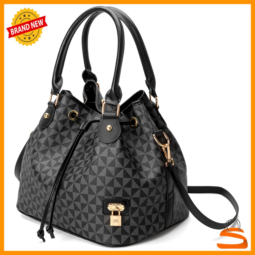 Faux Leather Hobo Tote With Drawstring Closure And Multiple Pockets